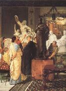 Alma-Tadema, Sir Lawrence A Sculpture Gallery in Rome at the Time of Augustus (mk23) oil painting reproduction